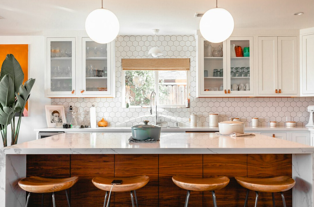 organized kitchen counter