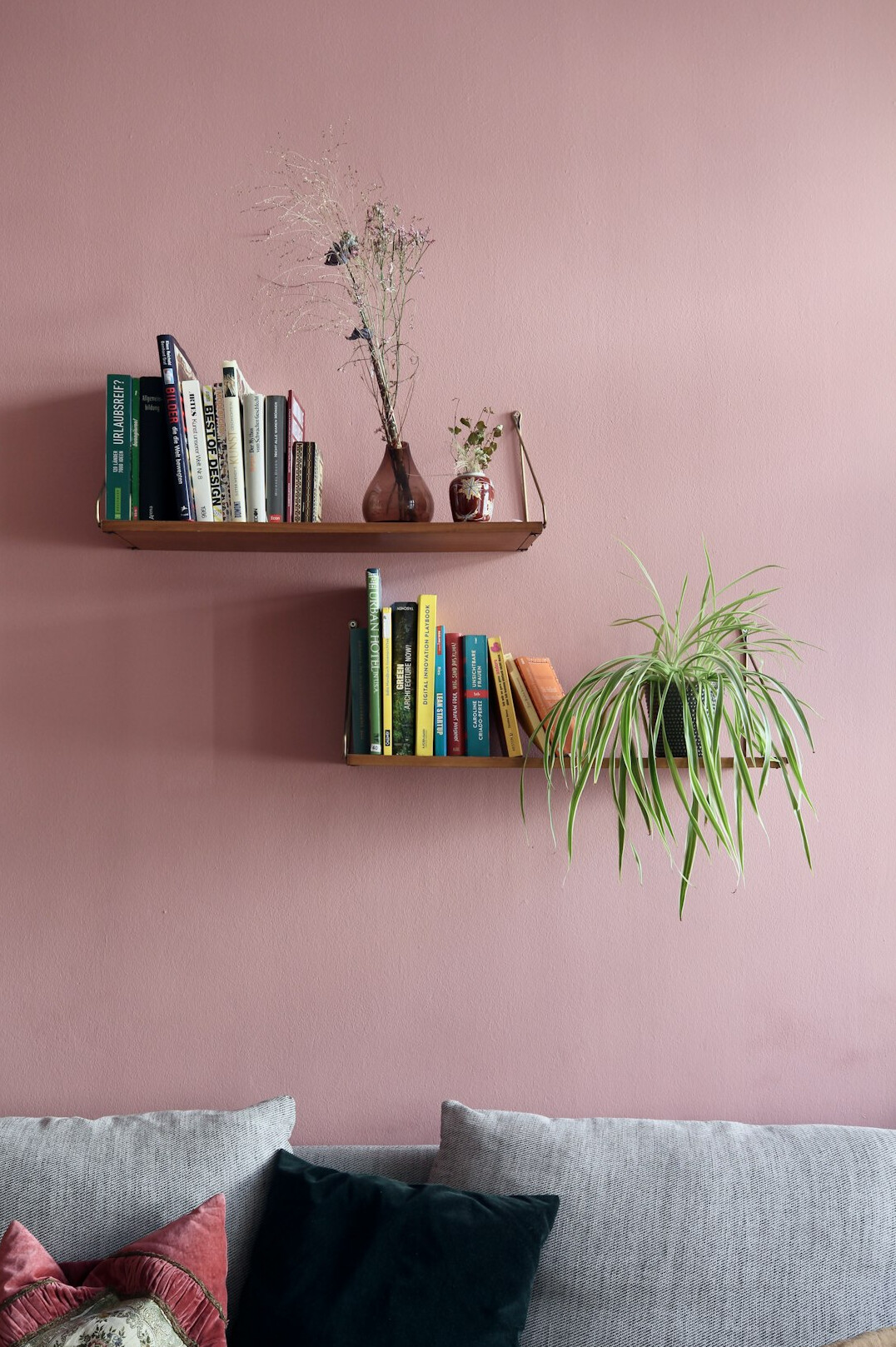tidy living room shelves