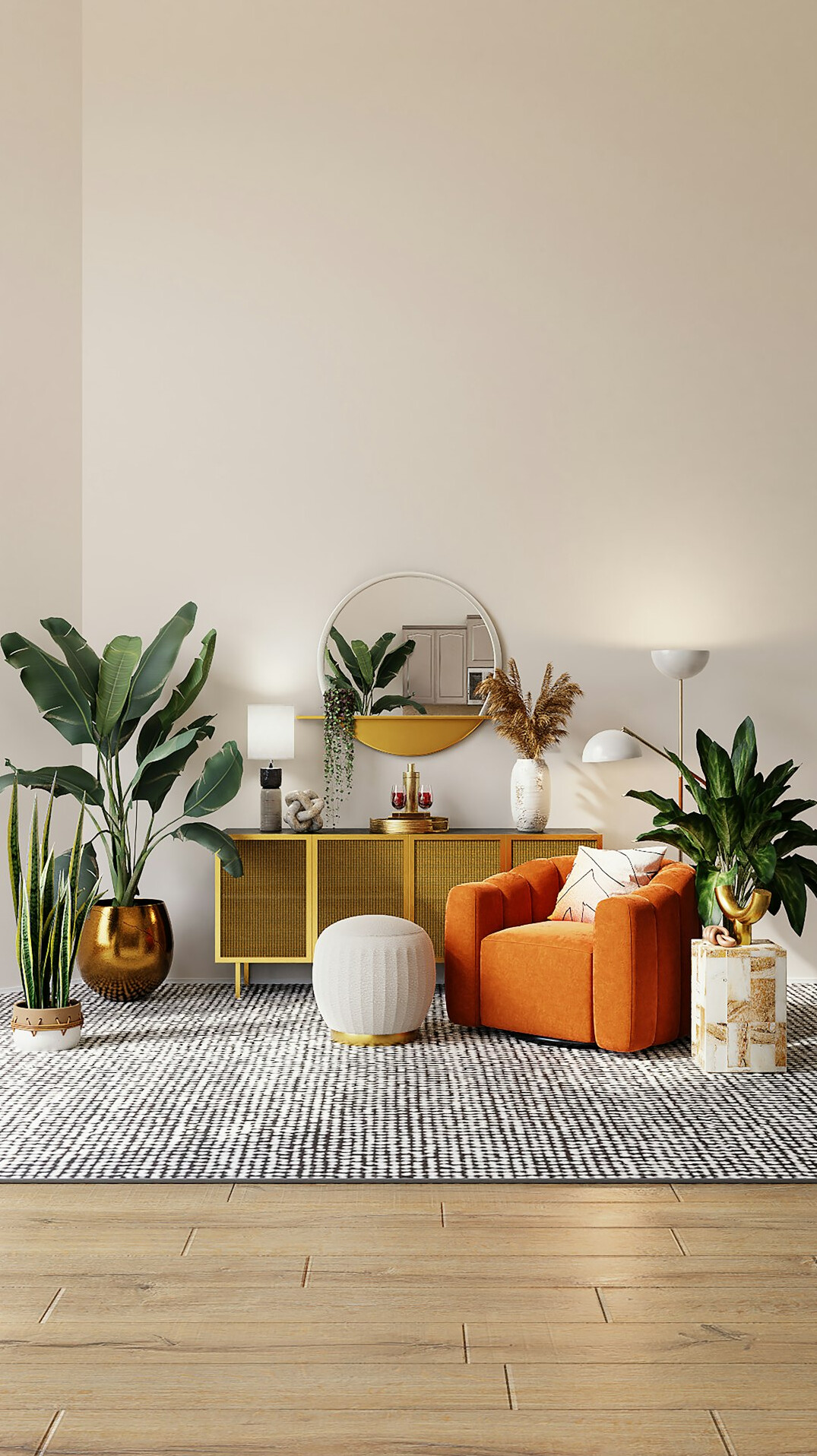 tidy living room